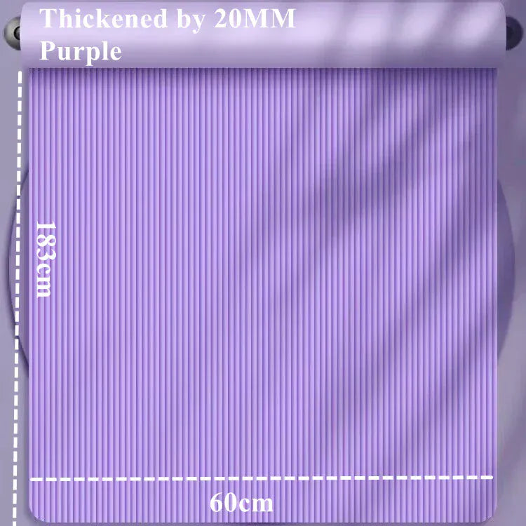 183×60cm Thick Yoga Mat Anti-skid Sports Fitness Mat 20MM Comfort Foam Yoga Matt for Exercise Yoga and Pilates Gymnastics Mat 183×60cm Thick Yoga Mat Anti-skid Sports Fitness Mat 20MM Comfort Foam Yoga Matt for Exercise Yoga and Pilates Gymnastics Mat