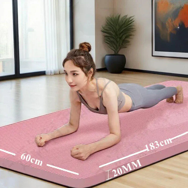 183×60cm Thick Yoga Mat Anti-skid Sports Fitness Mat 20MM Comfort Foam Yoga Matt for Exercise Yoga and Pilates Gymnastics Mat 183×60cm Thick Yoga Mat Anti-skid Sports Fitness Mat 20MM Comfort Foam Yoga Matt for Exercise Yoga and Pilates Gymnastics Mat
