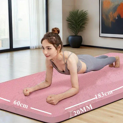 183×60cm Thick Yoga Mat Anti-skid Sports Fitness Mat 20MM Comfort Foam Yoga Matt for Exercise Yoga and Pilates Gymnastics Mat 183×60cm Thick Yoga Mat Anti-skid Sports Fitness Mat 20MM Comfort Foam Yoga Matt for Exercise Yoga and Pilates Gymnastics Mat