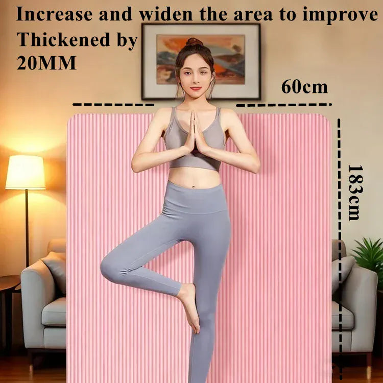 183×60cm Thick Yoga Mat Anti-skid Sports Fitness Mat 20MM Comfort Foam Yoga Matt for Exercise Yoga and Pilates Gymnastics Mat 183×60cm Thick Yoga Mat Anti-skid Sports Fitness Mat 20MM Comfort Foam Yoga Matt for Exercise Yoga and Pilates Gymnastics Mat
