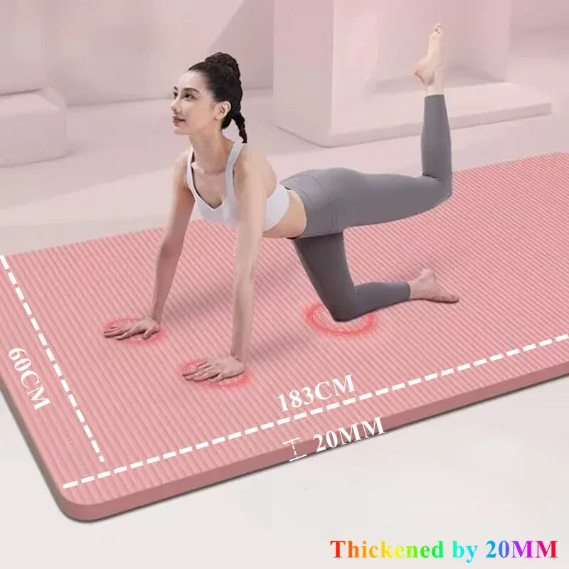 183×60cm Thick Yoga Mat Anti-skid Sports Fitness Mat 20MM Comfort Foam Yoga Matt for Exercise Yoga and Pilates Gymnastics Mat 183×60cm Thick Yoga Mat Anti-skid Sports Fitness Mat 20MM Comfort Foam Yoga Matt for Exercise Yoga and Pilates Gymnastics Mat