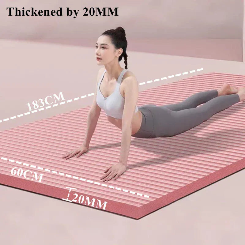 183×60cm Thick Yoga Mat Anti-skid Sports Fitness Mat 20MM Comfort Foam Yoga Matt for Exercise Yoga and Pilates Gymnastics Mat 183×60cm Thick Yoga Mat Anti-skid Sports Fitness Mat 20MM Comfort Foam Yoga Matt for Exercise Yoga and Pilates Gymnastics Mat