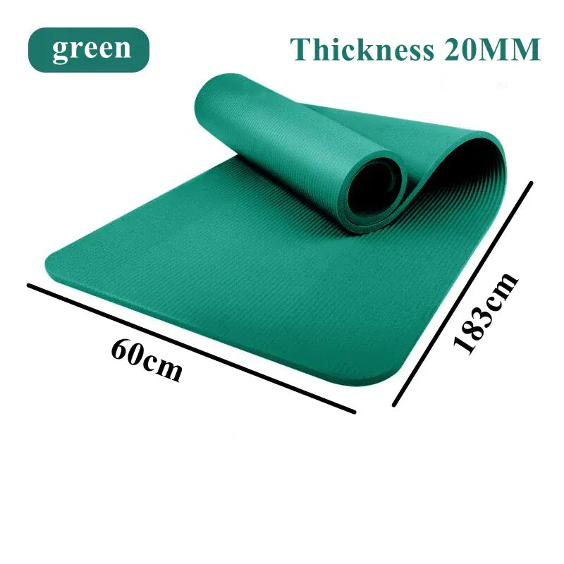 183×60cm Thick Yoga Mat Anti-skid Sports Fitness Mat 20MM Comfort Foam Yoga Matt for Exercise Yoga and Pilates Gymnastics Mat 183×60cm Thick Yoga Mat Anti-skid Sports Fitness Mat 20MM Comfort Foam Yoga Matt for Exercise Yoga and Pilates Gymnastics Mat