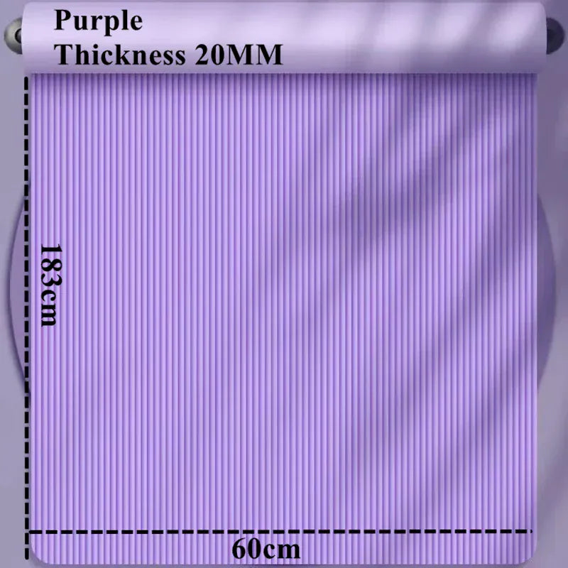 183×60cm Thick Yoga Mat Anti-skid Sports Fitness Mat 20MM Comfort Foam Yoga Matt for Exercise Yoga and Pilates Gymnastics Mat 183×60cm Thick Yoga Mat Anti-skid Sports Fitness Mat 20MM Comfort Foam Yoga Matt for Exercise Yoga and Pilates Gymnastics Mat