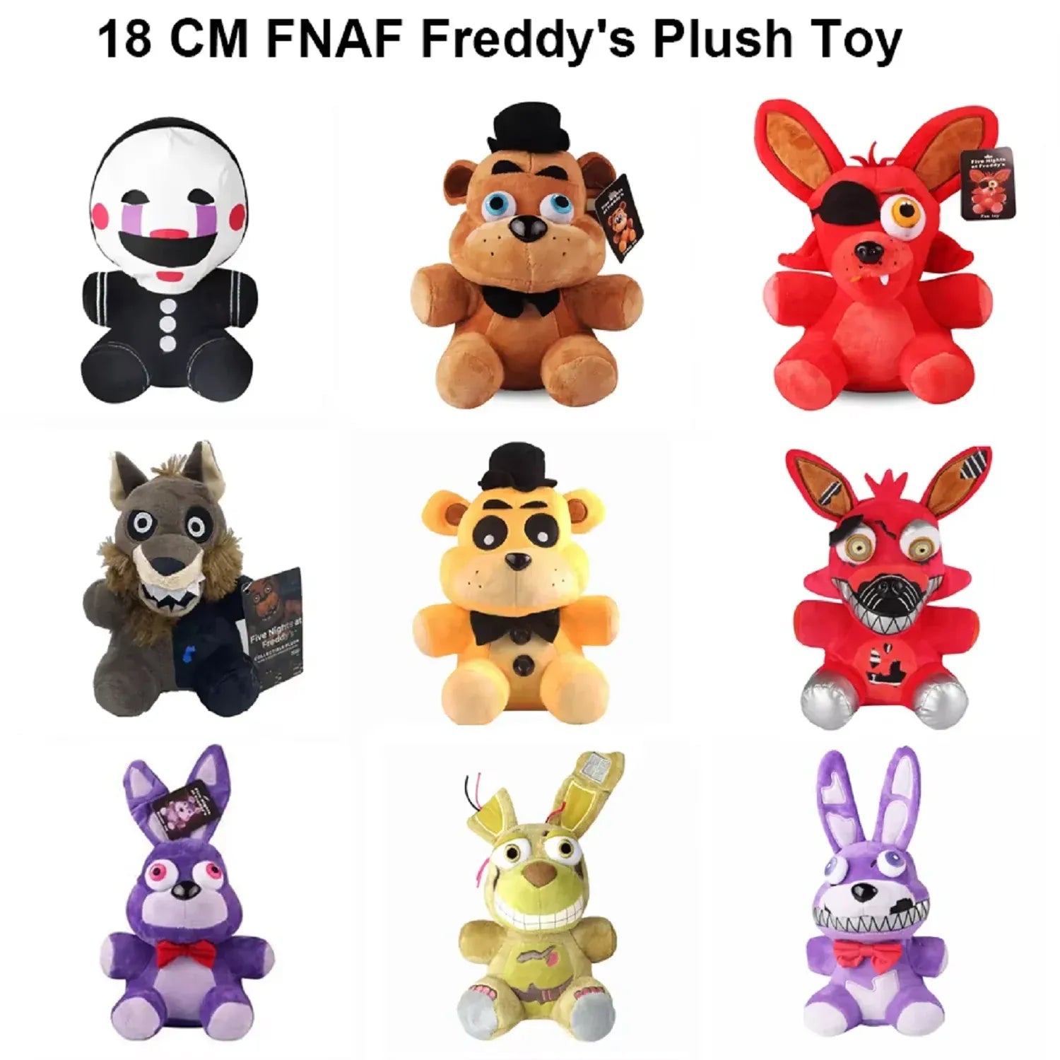 18cm FNAF Stuffed Plush Toys Freddy Fazbear Bear Foxy Rabbit Bonnie Chica Peluche Juguetes 5 Nights At Freddy Plushie Toys Gifts 18cm FNAF Stuffed Plush Toys Freddy Fazbear Bear Foxy Rabbit Bonnie Chica Peluche Juguetes 5 Nights At Freddy Plushie Toys Gifts