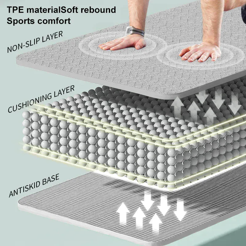 190CM Yoga Mat High Density Anti-Tear Exercise Mat Extra Long & Wide Non Slip Workout Mat with Carrying Strap for Sports Fitness 190CM Yoga Mat High Density Anti-Tear Exercise Mat Extra Long & Wide Non Slip Workout Mat with Carrying Strap for Sports Fitness