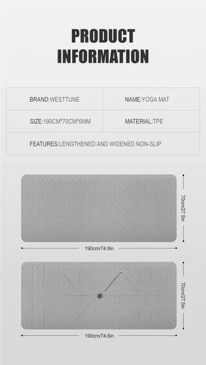 190CM Yoga Mat High Density Anti-Tear Exercise Mat Extra Long & Wide Non Slip Workout Mat with Carrying Strap for Sports Fitness 190CM Yoga Mat High Density Anti-Tear Exercise Mat Extra Long & Wide Non Slip Workout Mat with Carrying Strap for Sports Fitness