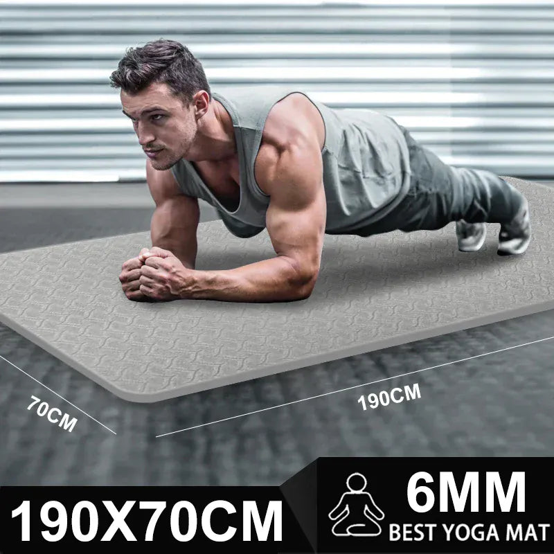 190CM Yoga Mat High Density Anti-Tear Exercise Mat Extra Long & Wide Non Slip Workout Mat with Carrying Strap for Sports Fitness 190CM Yoga Mat High Density Anti-Tear Exercise Mat Extra Long & Wide Non Slip Workout Mat with Carrying Strap for Sports Fitness
