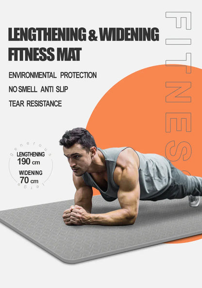 190CM Yoga Mat High Density Anti-Tear Exercise Mat Extra Long & Wide Non Slip Workout Mat with Carrying Strap for Sports Fitness 190CM Yoga Mat High Density Anti-Tear Exercise Mat Extra Long & Wide Non Slip Workout Mat with Carrying Strap for Sports Fitness