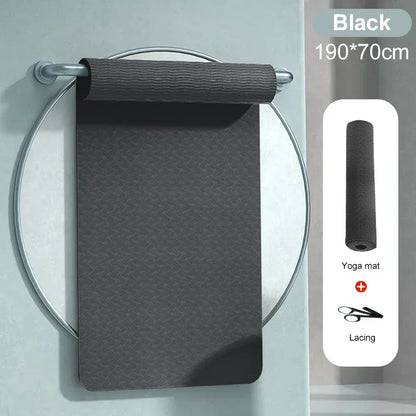 190CM Yoga Mat High Density Anti-Tear Exercise Mat Extra Long & Wide Non Slip Workout Mat with Carrying Strap for Sports Fitness 190CM Yoga Mat High Density Anti-Tear Exercise Mat Extra Long & Wide Non Slip Workout Mat with Carrying Strap for Sports Fitness