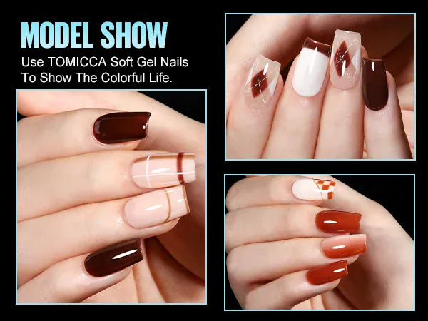 Acrylic Fake Nails 192pcs - Almond Oval Coffin Square | Wahooly 192 pieces of transparent acrylic fake nails, almond oval coffin square, suitable for nail art and home DIY nail making products