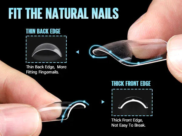 Acrylic Fake Nails 192pcs - Almond Oval Coffin Square | Wahooly 192 pieces of transparent acrylic fake nails, almond oval coffin square, suitable for nail art and home DIY nail making products