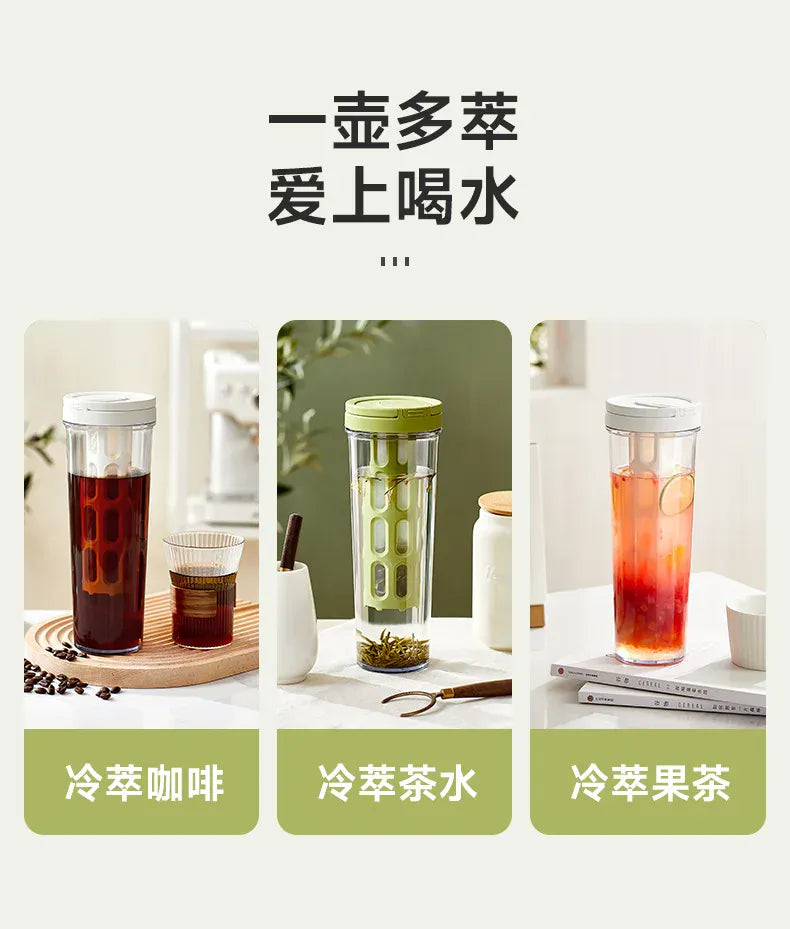 1L Manual Cold Brew Coffee Maker with Handle High-capacity Water Bottle Summer Portable Juices Tea Fruit Coffeeware Pot 1L Manual Cold Brew Coffee Maker with Handle High-capacity Water Bottle Summer Portable Juices Tea Fruit Coffeeware Pot