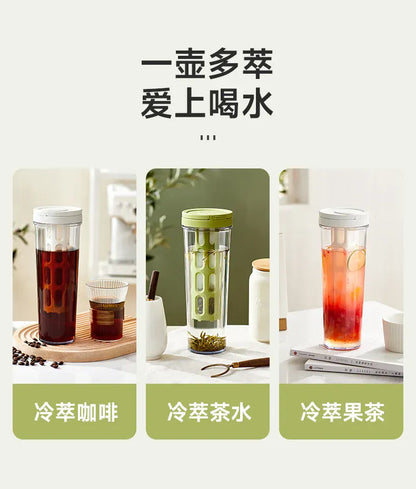 1L Manual Cold Brew Coffee Maker with Handle High-capacity Water Bottle Summer Portable Juices Tea Fruit Coffeeware Pot 1L Manual Cold Brew Coffee Maker with Handle High-capacity Water Bottle Summer Portable Juices Tea Fruit Coffeeware Pot