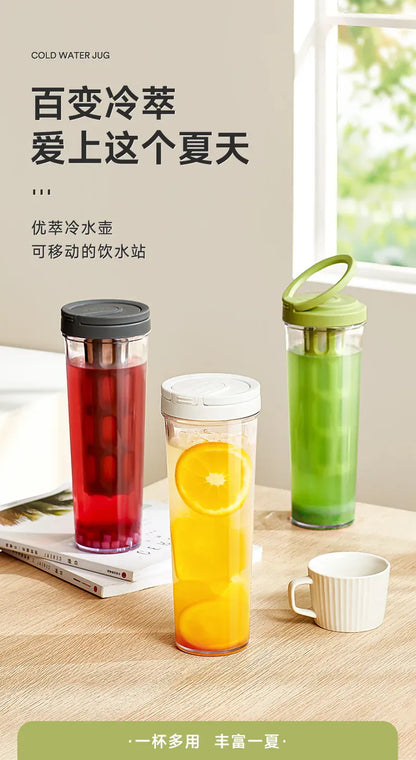 1L Manual Cold Brew Coffee Maker with Handle High-capacity Water Bottle Summer Portable Juices Tea Fruit Coffeeware Pot 1L Manual Cold Brew Coffee Maker with Handle High-capacity Water Bottle Summer Portable Juices Tea Fruit Coffeeware Pot