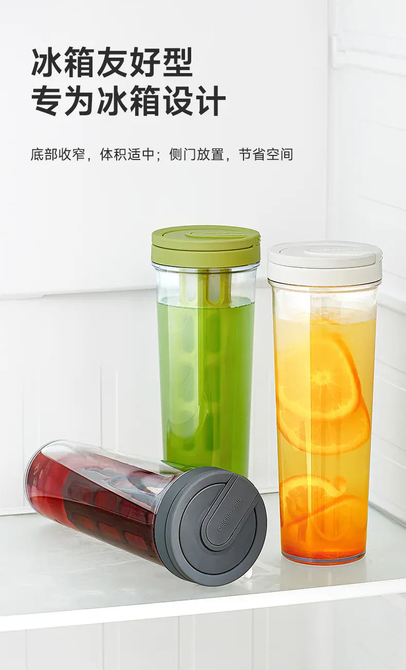 1L Manual Cold Brew Coffee Maker with Handle High-capacity Water Bottle Summer Portable Juices Tea Fruit Coffeeware Pot 1L Manual Cold Brew Coffee Maker with Handle High-capacity Water Bottle Summer Portable Juices Tea Fruit Coffeeware Pot