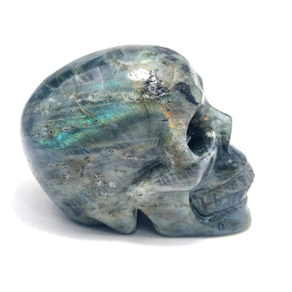 1pc Large Flash Labradorite Crystal Skull, Halloween Carving Sculture, Crystal Spooky Decor, for Jewelry Making 1pc Large Flash Labradorite Crystal Skull, Halloween Carving Sculture, Crystal Spooky Decor, for Jewelry Making
