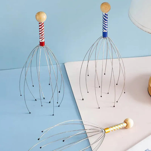 1PC Octopus Head Massager Stainless Steel Engraved Head Relaxer Brain Massage Claw Scalp Scratcher Itch Reliever Random Color 1PC Octopus Head Massager Stainless Steel Engraved Head Relaxer Brain Massage Claw Scalp Scratcher Itch Reliever Random Color