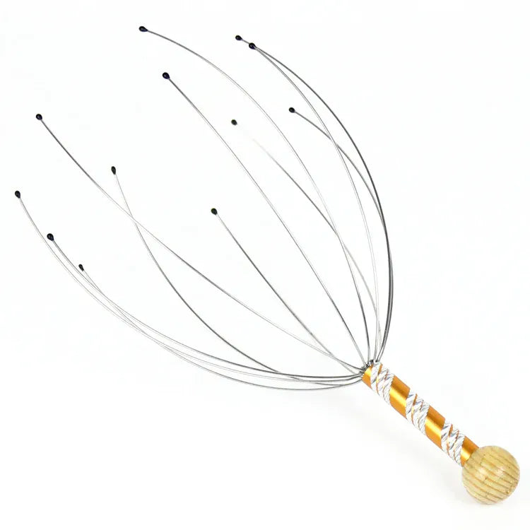 1PC Octopus Head Massager Stainless Steel Engraved Head Relaxer Brain Massage Claw Scalp Scratcher Itch Reliever Random Color 1PC Octopus Head Massager Stainless Steel Engraved Head Relaxer Brain Massage Claw Scalp Scratcher Itch Reliever Random Color