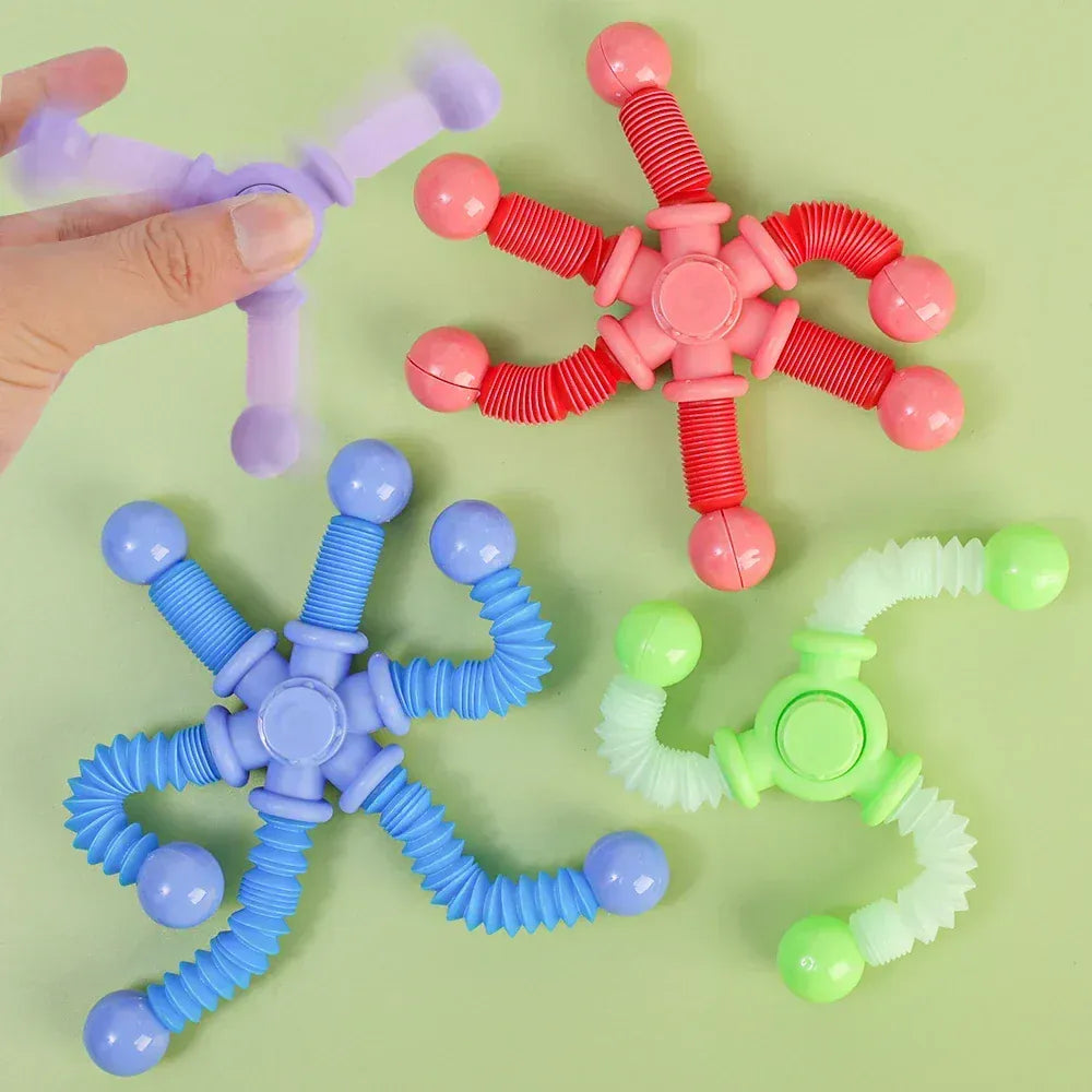 1pcs Fidget Spinner Toys Kids Pop Tube Sensory Toys Suction Cup Games Plastic Transformable Stress Relief Children Adult Gifts 1pcs Fidget Spinner Toys Kids Pop Tube Sensory Toys Suction Cup Games Plastic Transformable Stress Relief Children Adult Gifts