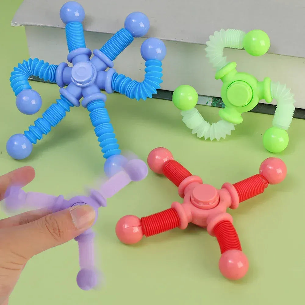 1pcs Fidget Spinner Toys Kids Pop Tube Sensory Toys Suction Cup Games Plastic Transformable Stress Relief Children Adult Gifts 1pcs Fidget Spinner Toys Kids Pop Tube Sensory Toys Suction Cup Games Plastic Transformable Stress Relief Children Adult Gifts