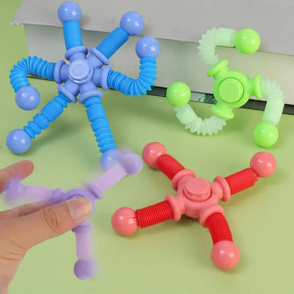 1pcs Fidget Spinner Toys Kids Pop Tube Sensory Toys Suction Cup Games Plastic Transformable Stress Relief Children Adult Gifts 1pcs Fidget Spinner Toys Kids Pop Tube Sensory Toys Suction Cup Games Plastic Transformable Stress Relief Children Adult Gifts