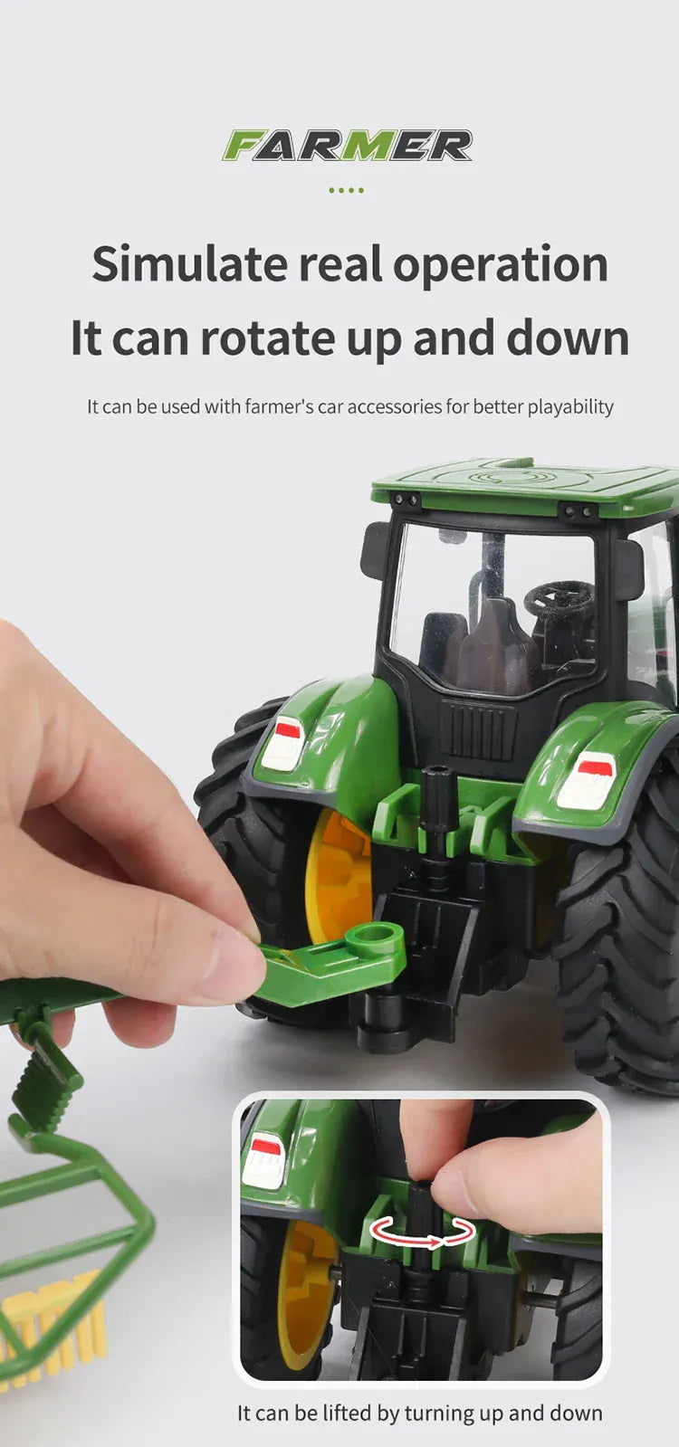 2.4G RC Farm Tractors Car 1/24 Radio Controlled Cars and Trucks with Light Simulated Engineering Truck Model Toys for Children 2.4G RC Farm Tractors Car 1/24 Radio Controlled Cars and Trucks with Light Simulated Engineering Truck Model Toys for Children
