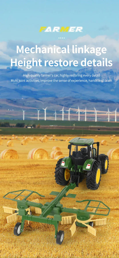 2.4G RC Farm Tractors Car 1/24 Radio Controlled Cars and Trucks with Light Simulated Engineering Truck Model Toys for Children 2.4G RC Farm Tractors Car 1/24 Radio Controlled Cars and Trucks with Light Simulated Engineering Truck Model Toys for Children