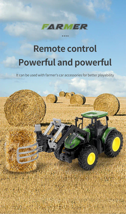 2.4G RC Farm Tractors Car 1/24 Radio Controlled Cars and Trucks with Light Simulated Engineering Truck Model Toys for Children 2.4G RC Farm Tractors Car 1/24 Radio Controlled Cars and Trucks with Light Simulated Engineering Truck Model Toys for Children