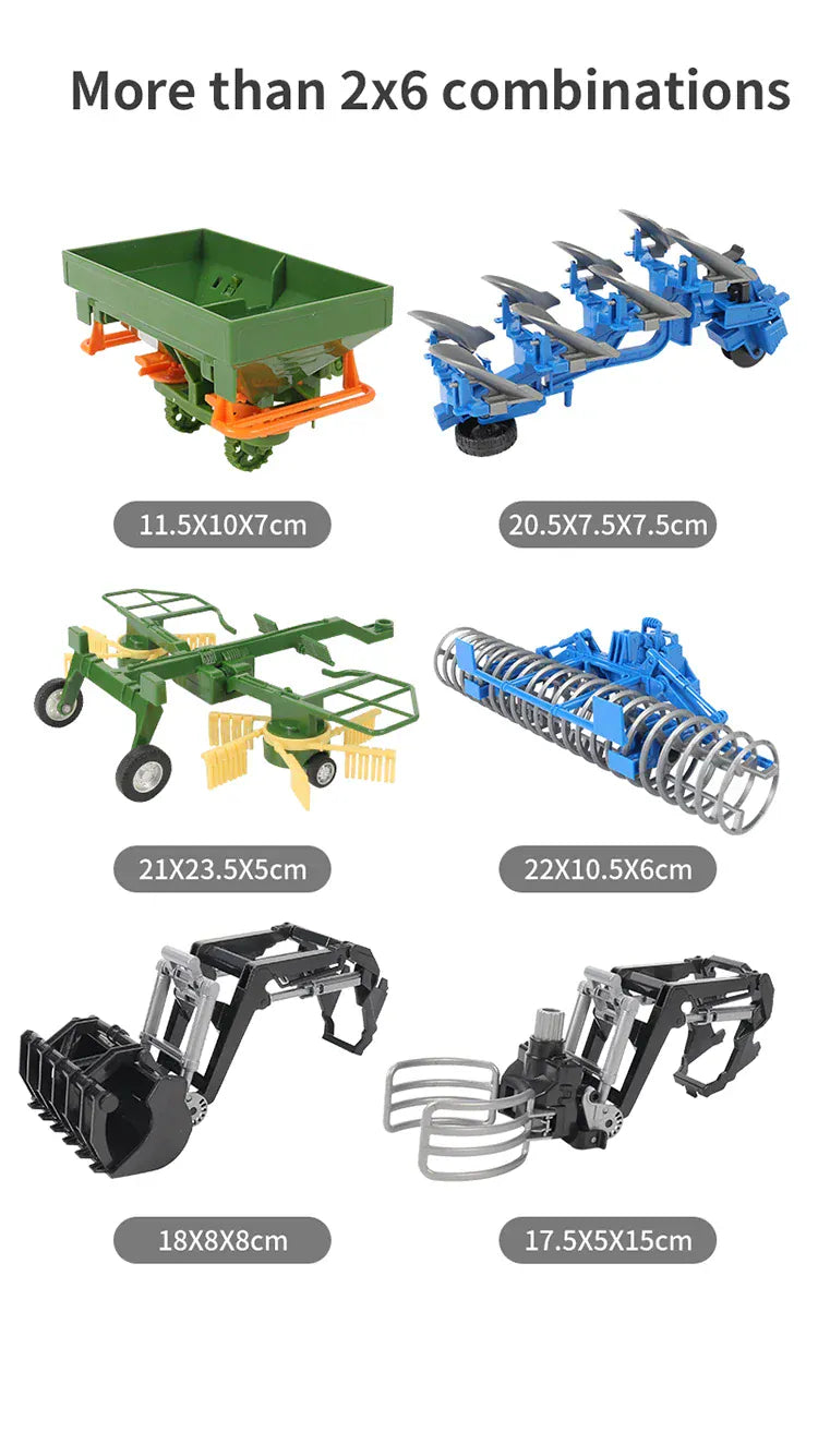 2.4G RC Farm Tractors Car 1/24 Radio Controlled Cars and Trucks with Light Simulated Engineering Truck Model Toys for Children 2.4G RC Farm Tractors Car 1/24 Radio Controlled Cars and Trucks with Light Simulated Engineering Truck Model Toys for Children