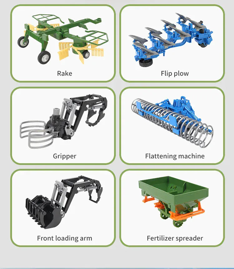 2.4G RC Farm Tractors Car 1/24 Radio Controlled Cars and Trucks with Light Simulated Engineering Truck Model Toys for Children 2.4G RC Farm Tractors Car 1/24 Radio Controlled Cars and Trucks with Light Simulated Engineering Truck Model Toys for Children