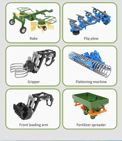 2.4G RC Farm Tractors Car 1/24 Radio Controlled Cars and Trucks with Light Simulated Engineering Truck Model Toys for Children 2.4G RC Farm Tractors Car 1/24 Radio Controlled Cars and Trucks with Light Simulated Engineering Truck Model Toys for Children