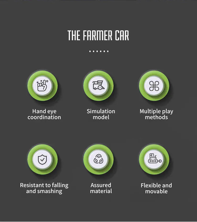 2.4G RC Farm Tractors Car 1/24 Radio Controlled Cars and Trucks with Light Simulated Engineering Truck Model Toys for Children 2.4G RC Farm Tractors Car 1/24 Radio Controlled Cars and Trucks with Light Simulated Engineering Truck Model Toys for Children