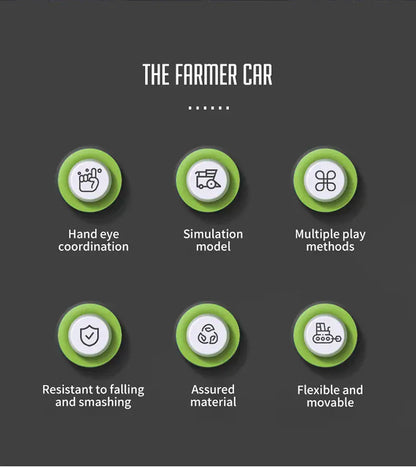 2.4G RC Farm Tractors Car 1/24 Radio Controlled Cars and Trucks with Light Simulated Engineering Truck Model Toys for Children 2.4G RC Farm Tractors Car 1/24 Radio Controlled Cars and Trucks with Light Simulated Engineering Truck Model Toys for Children