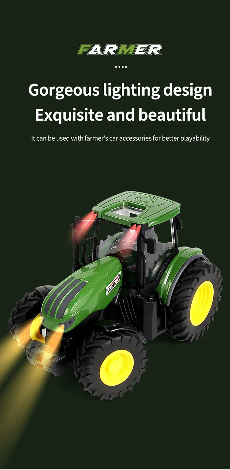 2.4G RC Farm Tractors Car 1/24 Radio Controlled Cars and Trucks with Light Simulated Engineering Truck Model Toys for Children 2.4G RC Farm Tractors Car 1/24 Radio Controlled Cars and Trucks with Light Simulated Engineering Truck Model Toys for Children