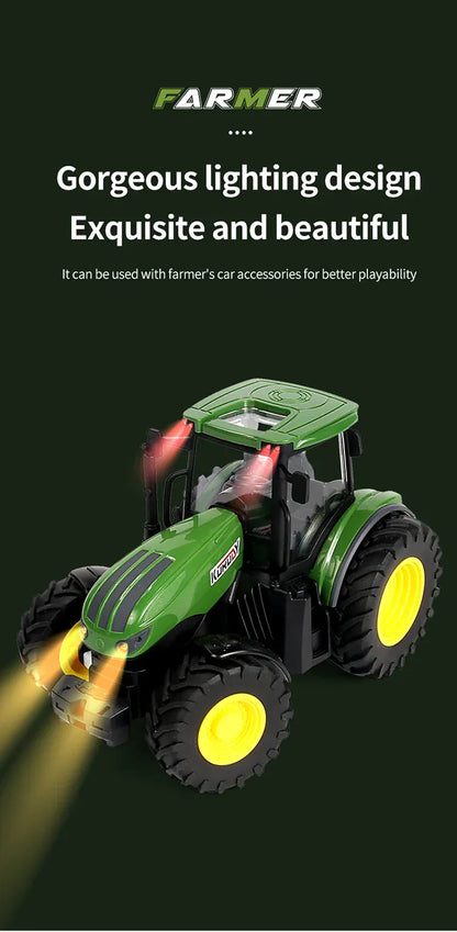 2.4G RC Farm Tractors Car 1/24 Radio Controlled Cars and Trucks with Light Simulated Engineering Truck Model Toys for Children 2.4G RC Farm Tractors Car 1/24 Radio Controlled Cars and Trucks with Light Simulated Engineering Truck Model Toys for Children