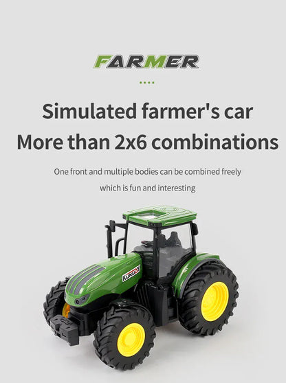 2.4G RC Farm Tractors Car 1/24 Radio Controlled Cars and Trucks with Light Simulated Engineering Truck Model Toys for Children 2.4G RC Farm Tractors Car 1/24 Radio Controlled Cars and Trucks with Light Simulated Engineering Truck Model Toys for Children