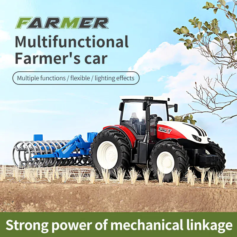 2.4G RC Farm Tractors Car 1/24 Radio Controlled Cars and Trucks with Light Simulated Engineering Truck Model Toys for Children 2.4G RC Farm Tractors Car 1/24 Radio Controlled Cars and Trucks with Light Simulated Engineering Truck Model Toys for Children