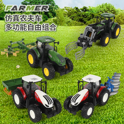 2.4G RC Farm Tractors Car 1/24 Radio Controlled Cars and Trucks with Light Simulated Engineering Truck Model Toys for Children 2.4G RC Farm Tractors Car 1/24 Radio Controlled Cars and Trucks with Light Simulated Engineering Truck Model Toys for Children