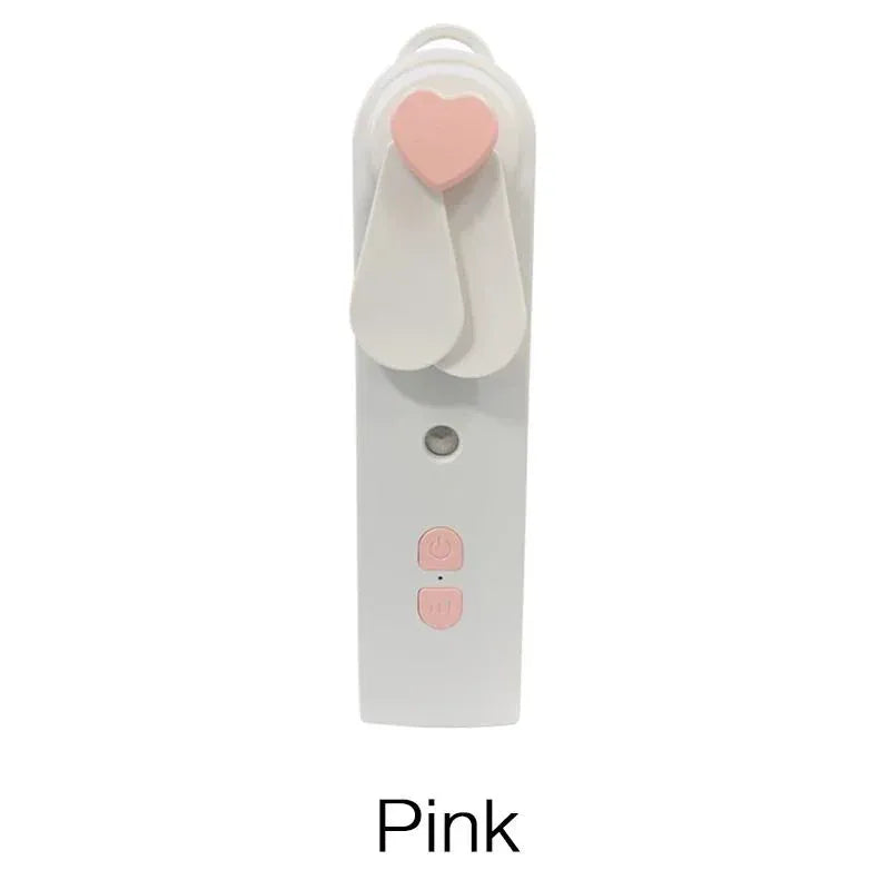 2-in-1 Handheld Fan & Face Mist Humidifier USB Rechargeable | Wahooly 2-in-1 Handheld Fan & Face Mist Humidifier — USB Rechargeable, Skin-Hydrating Portable Cooler