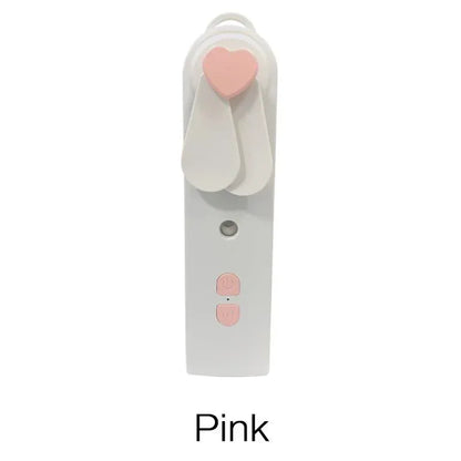 2-in-1 Handheld Fan & Face Mist Humidifier USB Rechargeable | Wahooly 2-in-1 Handheld Fan & Face Mist Humidifier — USB Rechargeable, Skin-Hydrating Portable Cooler
