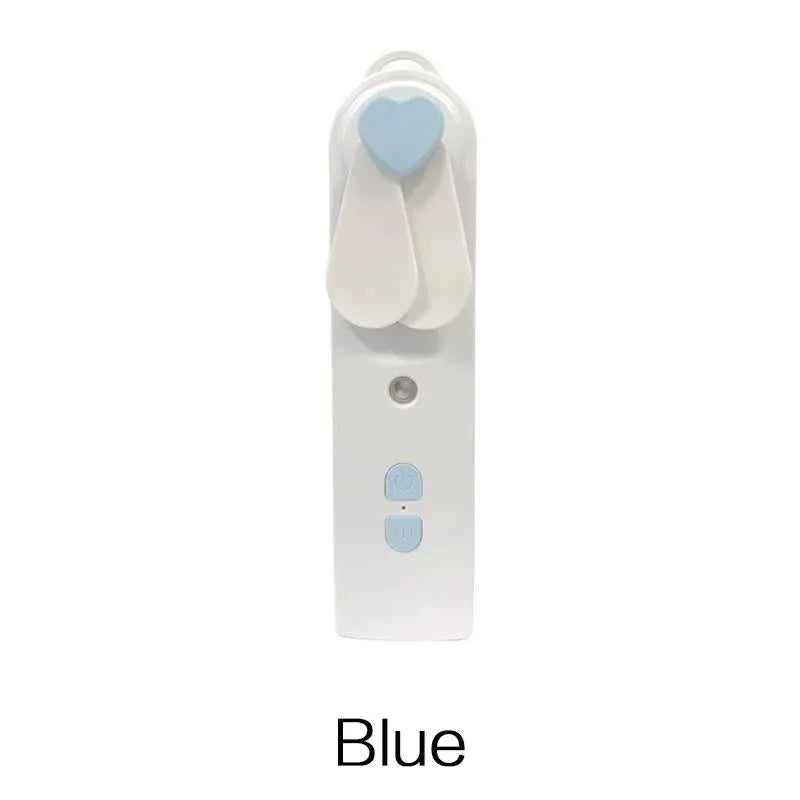 2-in-1 Handheld Fan & Face Mist Humidifier USB Rechargeable | Wahooly 2-in-1 Handheld Fan & Face Mist Humidifier — USB Rechargeable, Skin-Hydrating Portable Cooler