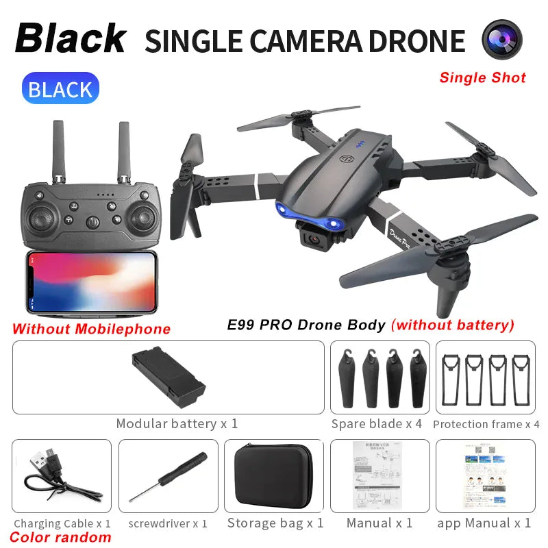 2024 E99Pro RC Drone 4K Professinal With 1080P Wide Angle HD Camera Foldable Helicopter WIFI FPV Height Hold Gift Toy 2024 E99Pro RC Drone 4K Professinal With 1080P Wide Angle HD Camera Foldable Helicopter WIFI FPV Height Hold Gift Toy