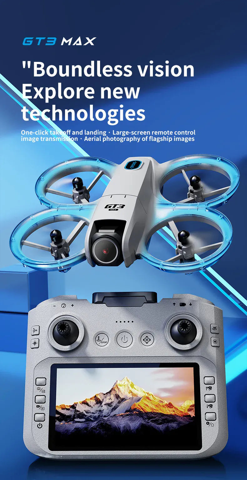 2025New GT3 MAX Drone 8K HD 4.3" Remote Control Headless Mode Helicopter 360° Flip Quadcopter Toys Mini Drone Fors Kid Toy Gifts 2025New GT3 MAX Drone 8K HD 4.3" Remote Control Headless Mode Helicopter 360° Flip Quadcopter Toys Mini Drone Fors Kid Toy Gifts