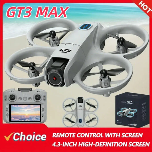 2025New GT3 MAX Drone 8K HD 4.3" Remote Control Headless Mode Helicopter 360° Flip Quadcopter Toys Mini Drone Fors Kid Toy Gifts 2025New GT3 MAX Drone 8K HD 4.3" Remote Control Headless Mode Helicopter 360° Flip Quadcopter Toys Mini Drone Fors Kid Toy Gifts