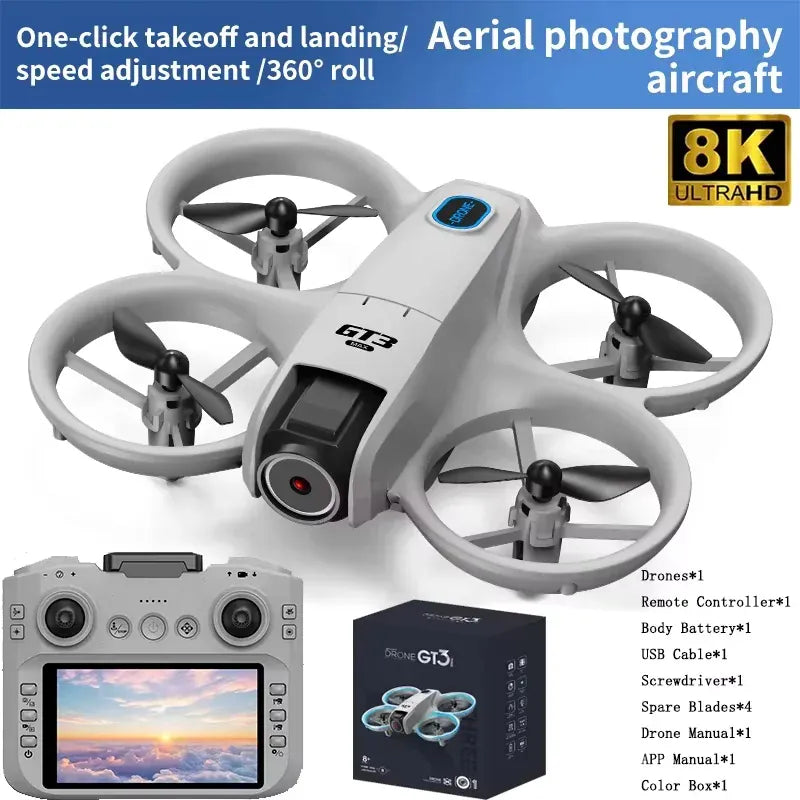 2025New GT3 MAX Drone 8K HD 4.3" Remote Control Headless Mode Helicopter 360° Flip Quadcopter Toys Mini Drone Fors Kid Toy Gifts 2025New GT3 MAX Drone 8K HD 4.3" Remote Control Headless Mode Helicopter 360° Flip Quadcopter Toys Mini Drone Fors Kid Toy Gifts