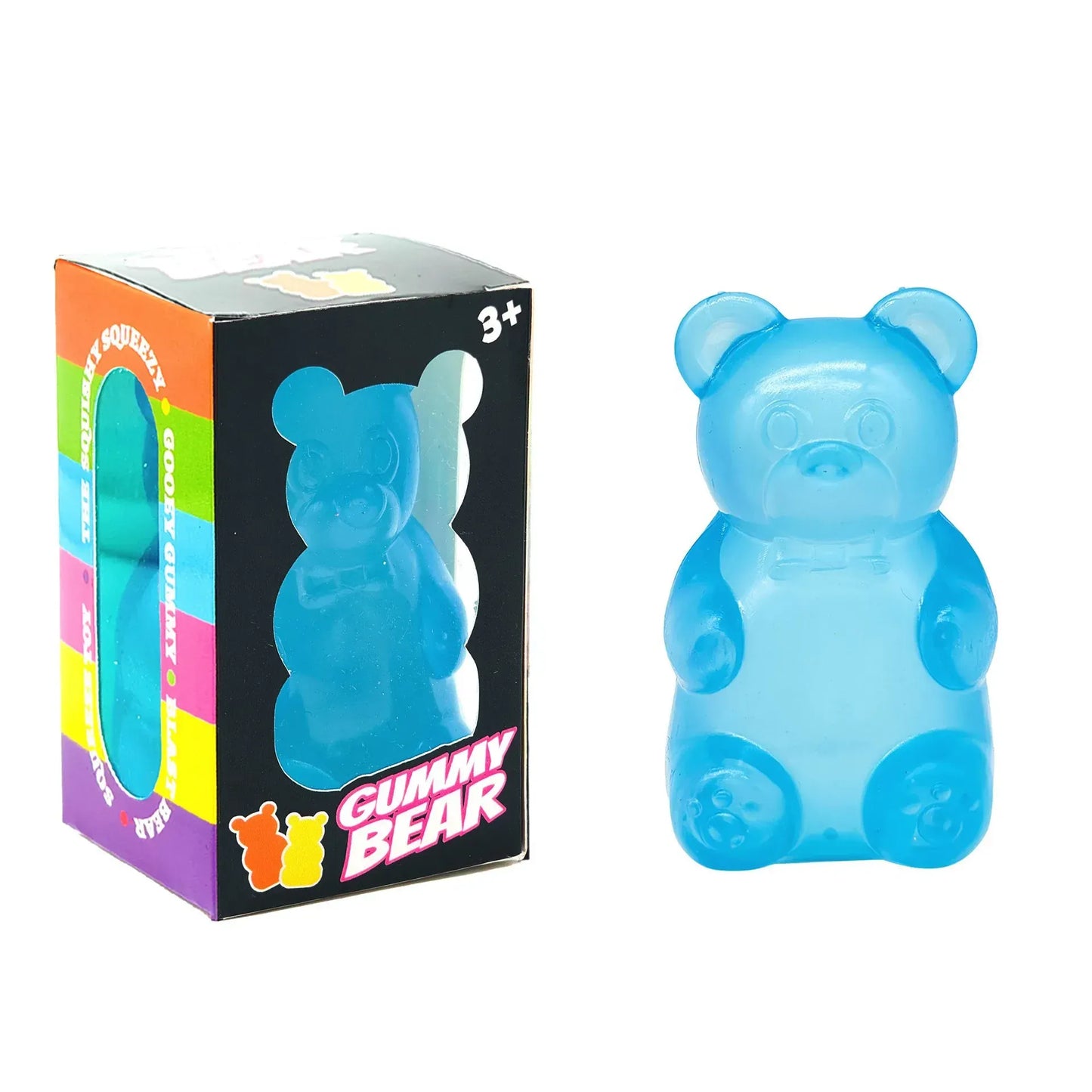 Gummy Bear Squishy Toy 3-Pack – Maltose Stress Ball for Kids & Adults 2026 NeeDoh Gummy Bear Squishy Toy, Maltose Stress Ball for Kids Adults,Cute Animal Squeeze Fidget Toy, Solid Decompression Gift