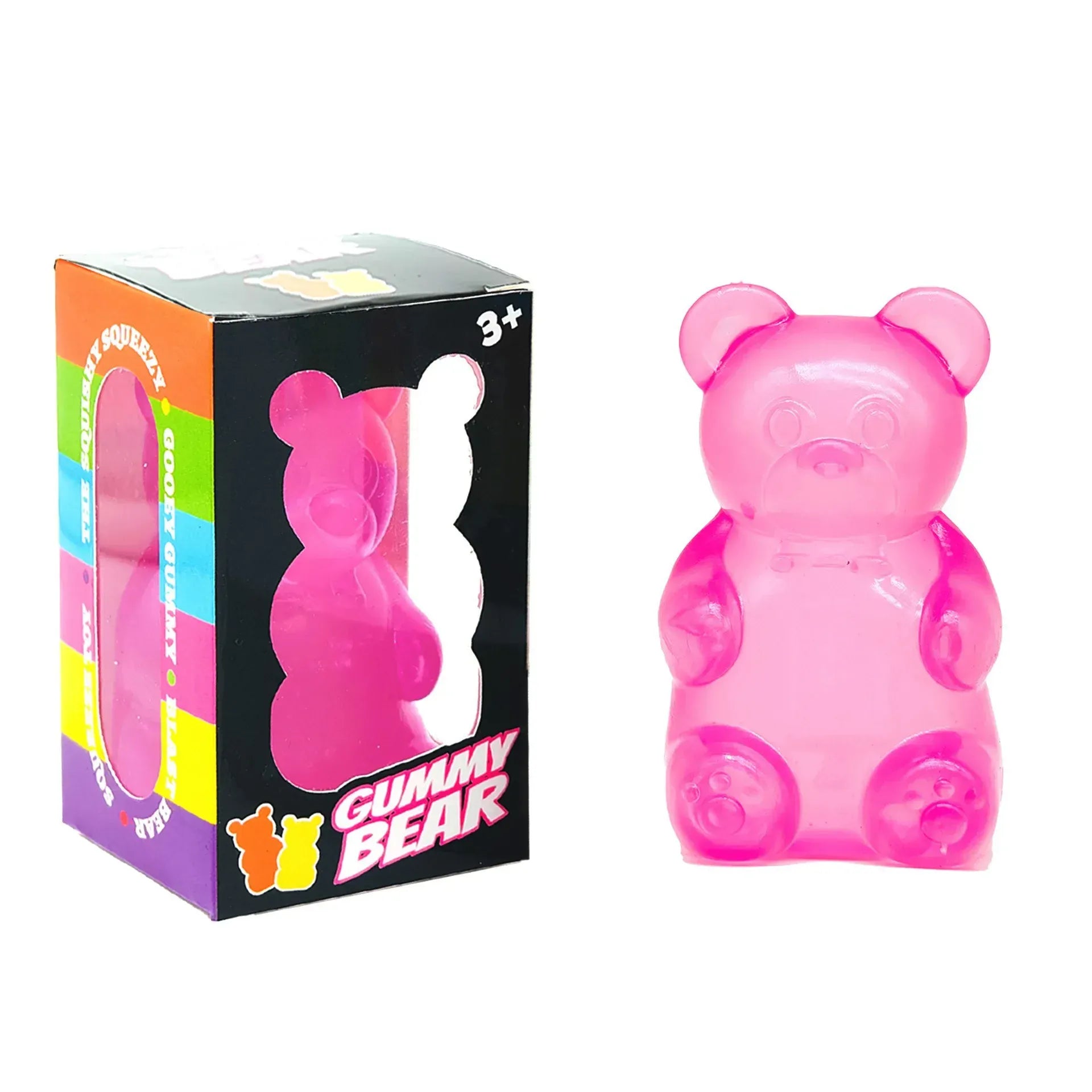 Gummy Bear Squishy Toy 3-Pack – Maltose Stress Ball for Kids & Adults 2026 NeeDoh Gummy Bear Squishy Toy, Maltose Stress Ball for Kids Adults,Cute Animal Squeeze Fidget Toy, Solid Decompression Gift