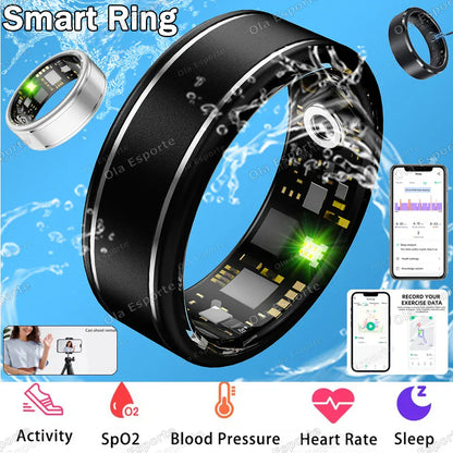 Smart Health Ring - Heart Rate & Sleep Tracker | Wahooly 2026 Smart Health Rings Heart Rate Blood Pressure/Oxygen Monitoring Rings Fitness Gift for Friends Family Colleagues Smartring