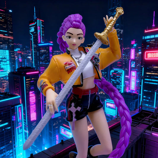 K-pop Demon Hunters Vinyl Figure 20cm - Rumi PVC Collectible Toy | Premium Anime Figure 20CM Anime K-Pop Devil Hunter Doll Vinyl Toy